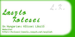 laszlo kolcsei business card
