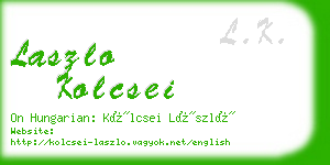 laszlo kolcsei business card